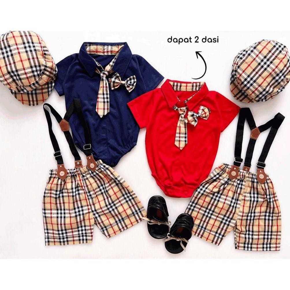 Baju Kemeja Bayi Laki Laki 0 6 12 Bulan 1  2 Tahun Newborn Import Terbaru
