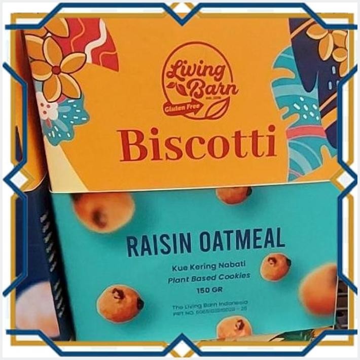 

[GDS] LIVING BARN BISCOTTI RAISIN OATMEAL COOKIES 150 GR | BISKUIT