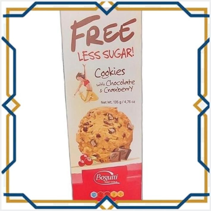 

[GDS] BOGUTTI COOKIES CHOCOLATE CRANBERRY NO ADDED SUGAR 135 GR |GLUTEN FREE