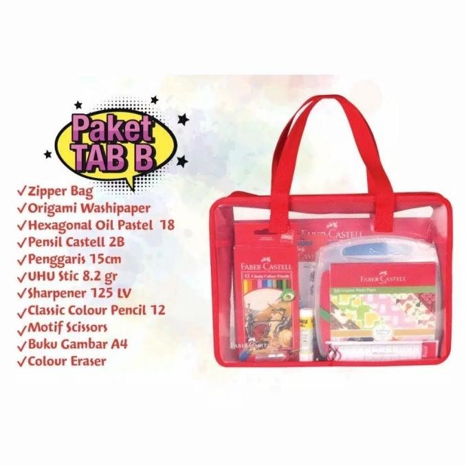 

Paket TAB ATK Faber Castell Tahun Ajaran Baru B kemasan Zipper Bag
