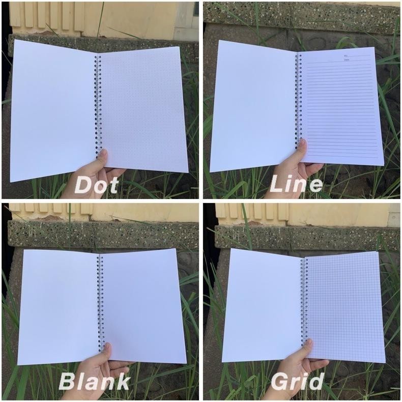 

BUKU CATATAN NOTEBOOK A5 80 GSM GRID DOT BLANK LINE GRATIS ONGKIR