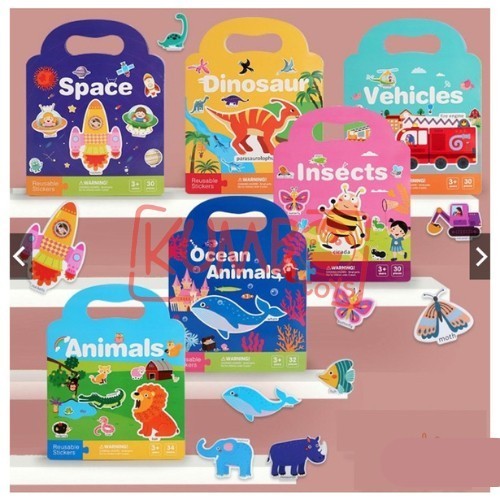 

Mainan Edukasi Anak Reusable Sticker Book Theme Edukasi Buku Stiker K01