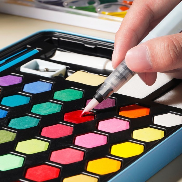 

DELI Watercolour Colour Painting SET / Set Cat Air Color Padat CC16 K01