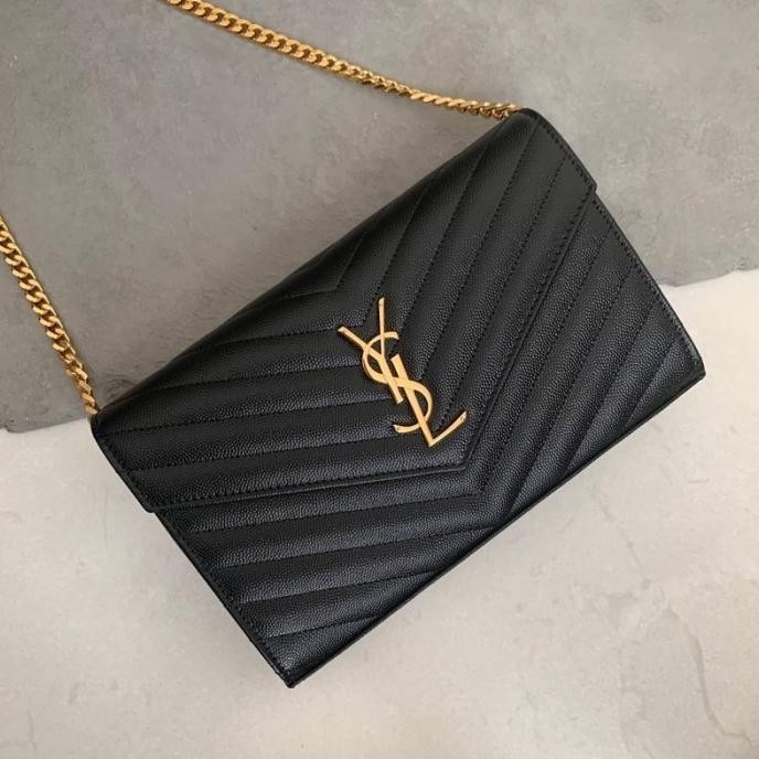 YSL monogram woc 22cm in black ghw