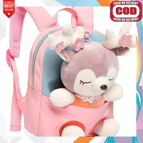 Tas Gendong Anak Unisex Polos Cewe Simple Kekinian Tas Sekolah Model Terbaru Korean Style Ransel Gen