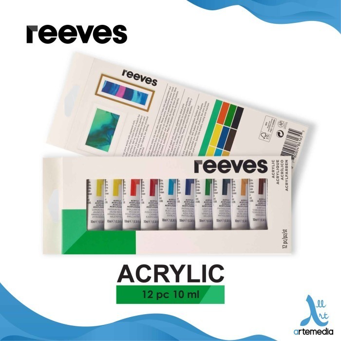 

Ready Cat Akrilik Reeves Acrylic Tube 12x12ml Color Paint Set
