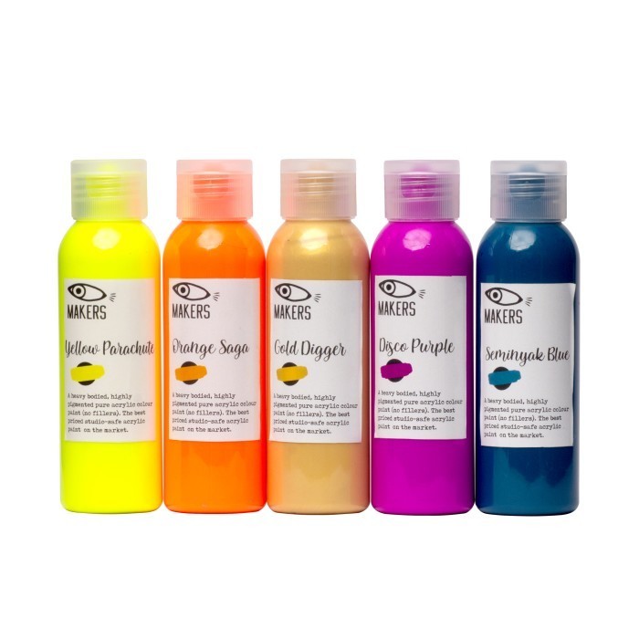 

Ready Acrylic Neon Series Set of 5 100 ml by MAKERS