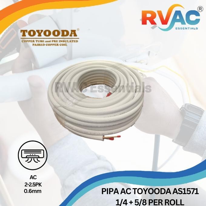 New | Bagus Pipa Ac Toyooda As1571 1/4 - 5/8 (Untuk 2 Pk - 2,5 Pk) Per Meter