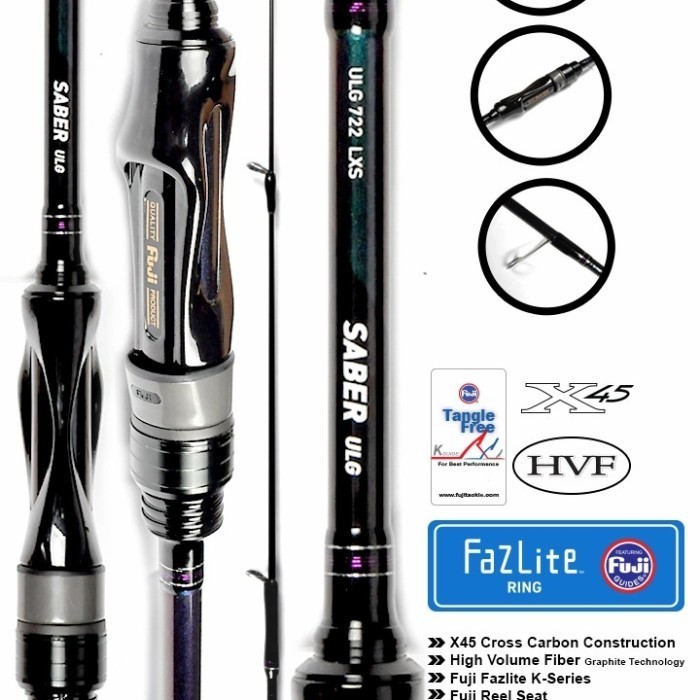Ready Joran Spinning Daiwa Saber ULG Ukuran 722LXS