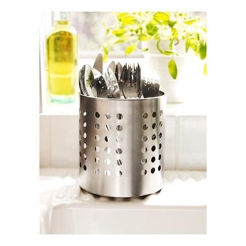 Tempat Sendok Stainless Steel Wadah Sutil Rak Peralatan Makan BS
