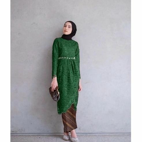 Kebaya tunik atasan Brukat kondangan amora