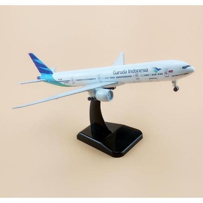 Diecast Pesawat Garuda Ukuran Besar Ada Roda Miniatur Pesawat Garuda