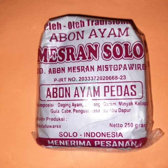 ABON AYAM MESRAN SOLO - PEDAS