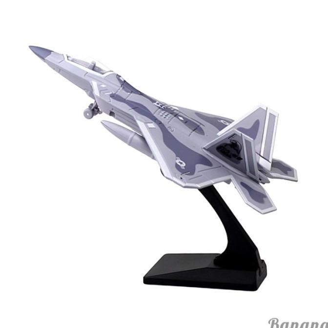 Miniatur Diecast Pesawat Tempur Usa F-22 Raptor Bahan + Plastik