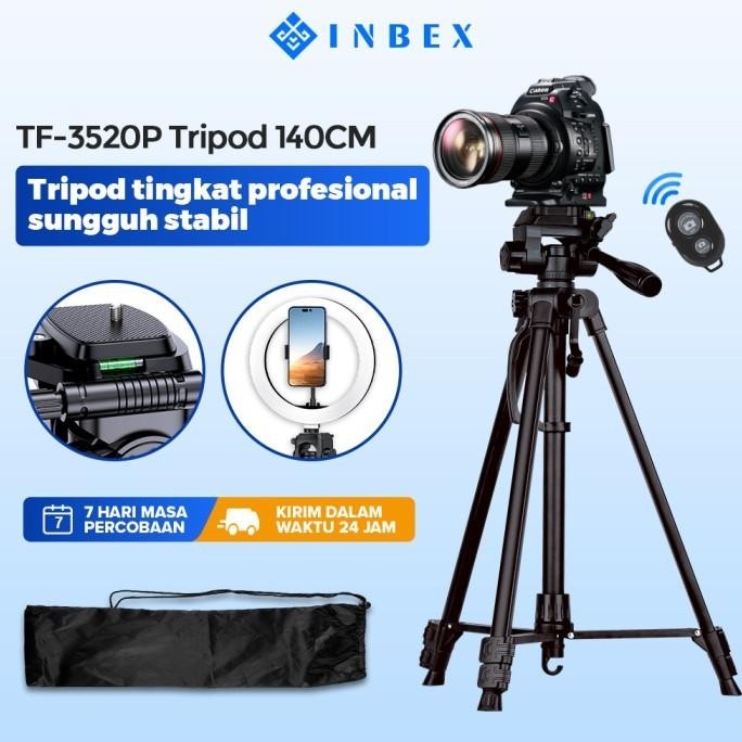 INBEX TF-3520 Tripod+Bluetooth Remote+Bag/145CM Profesional Tripod