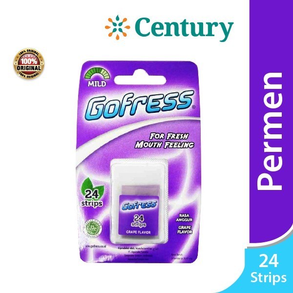 

Go Fress Grape satu pads isi 24 pc / permen hisap / tenggorokkan / bau mulut / rasa anggur