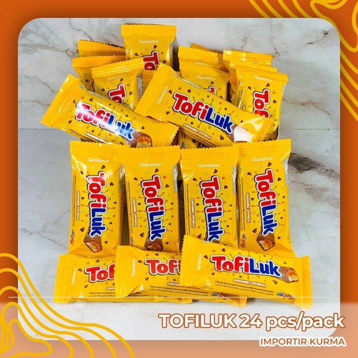 

Ready COKLAT CARAMEL CRUNCH TOFILUK ORIGINAL GANDOUR 1 BOX ISI 24pcs