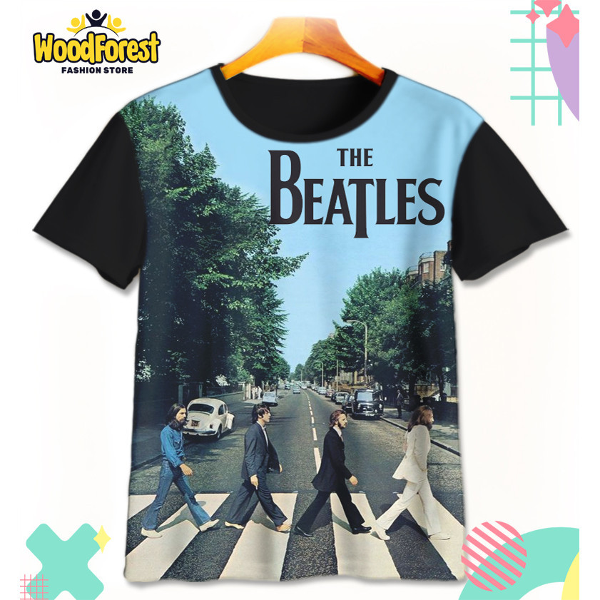 Kaos Anak The Beatles v2 Baju Anak Musik Band The Beatles 3D Printing Untuk Umur 1-12 Tahun - WoodFo