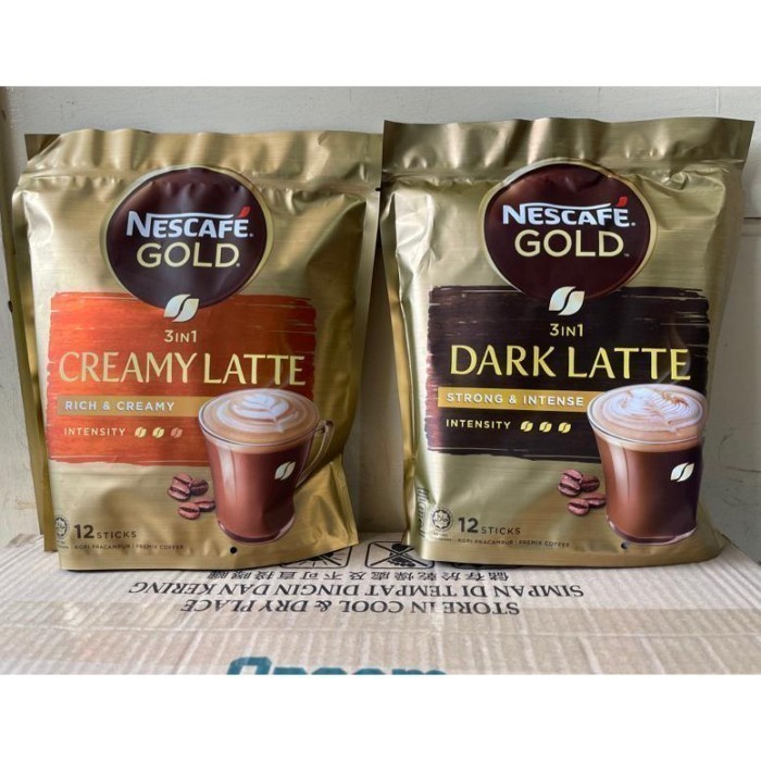 

nescafe gold 3in1 dark latte / creamy latte 12sachets K02