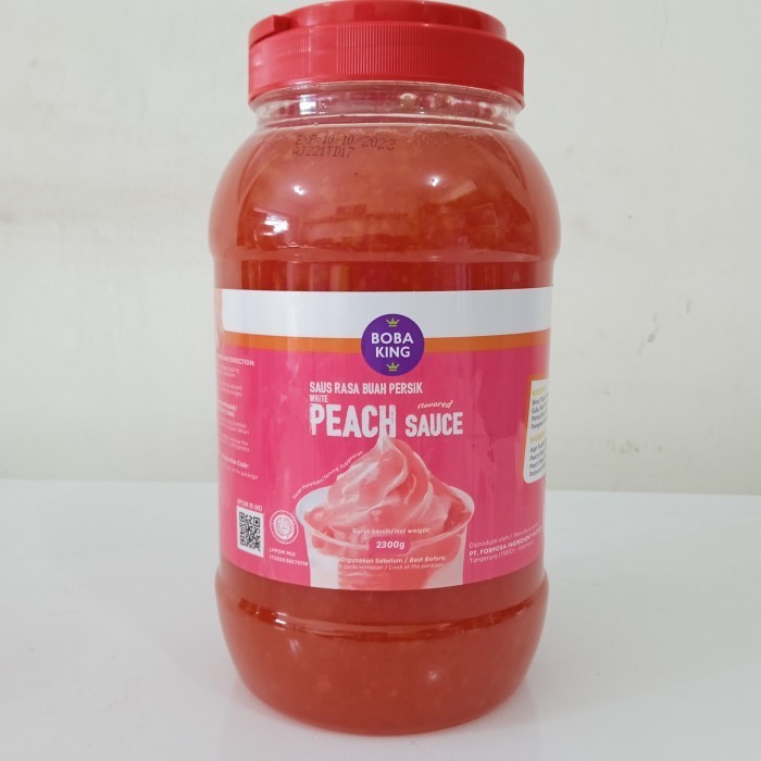 

White Peach Syrup/Jam Boba King 2,3kg/ selai/sirup rasa peach