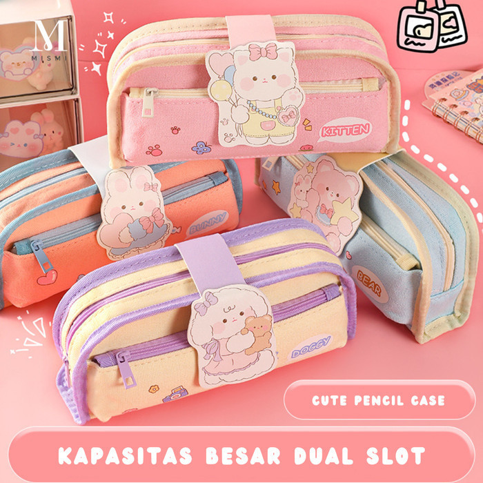 

MISMI GABRIEL PENCIL CASE DUAL SLOT KAPASITAS BESAR TEMPAT - PC5G