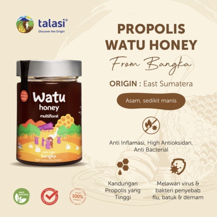 

Watu Multifloral Madu Asli BANGKA 400 ml TALASI