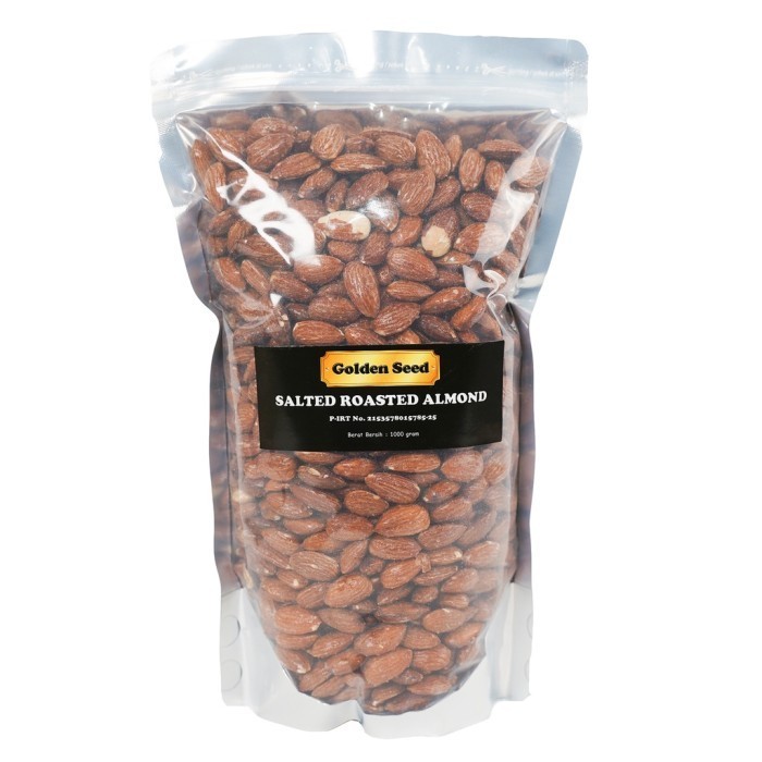 

Terlaris [Salted] Kacang Almond Panggang Asin 1000 Gr Salted Roasted