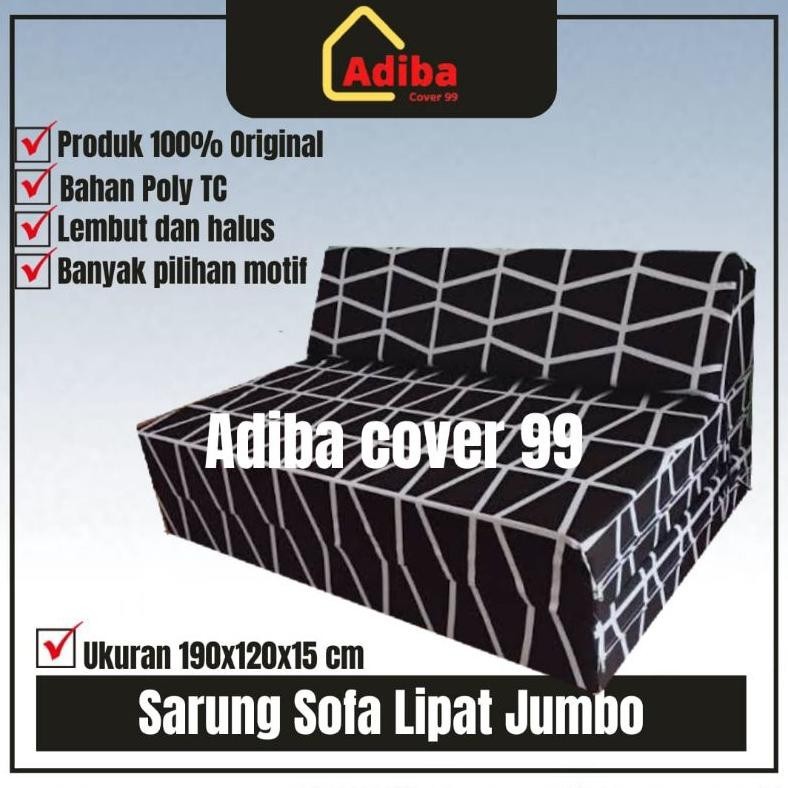 [VARIAN BARU] Sarung Sofa Lipat Jumbo inoac uk 190x120x15 cm Resleting L