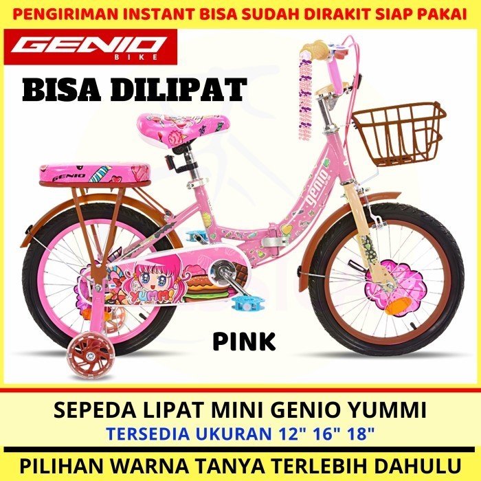 Sepeda Lipat Anak Perempuan 12 16 18 Genio Yummi Yumi By United Bike