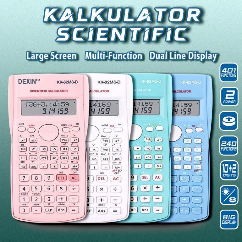 

BISA COD Kalkulator Color Function Scientific Kalkulator 24 Fungsi Kalkulasi 3 Warna 1700 scientific calculator Up15