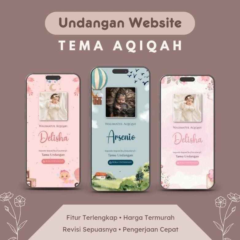 Trend Tema Aqiqah - Undangan Digital Website Aqiqah Akikah Bayi Baby Anak Original