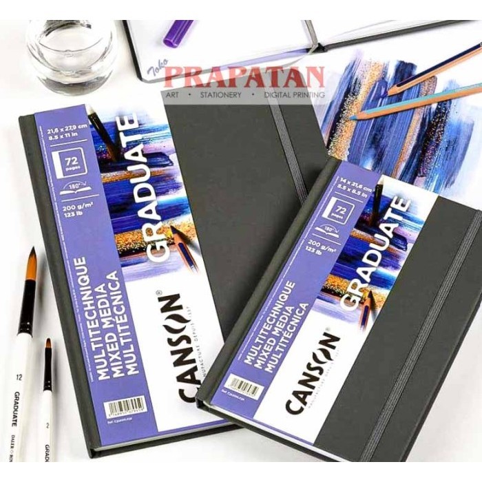 

GRADUATE Canson Mixed Media White Hard Cover Book Buku Gambar