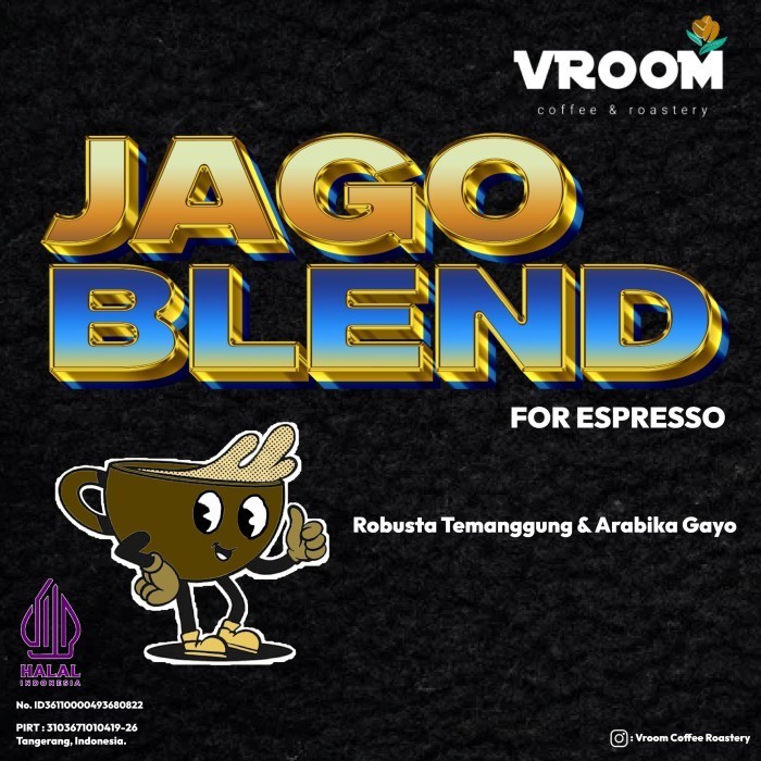 

Kopi Moka Jago H Blend Espresso 70R : 30A Biji Kopi Bubuk Matang 1Kg