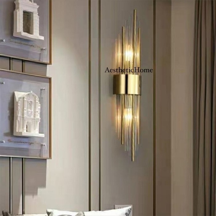 LAMPU DINDING HIAS KRISTAL MODERN MINIMALIS / LAMPU DINDING RUANG TAMU