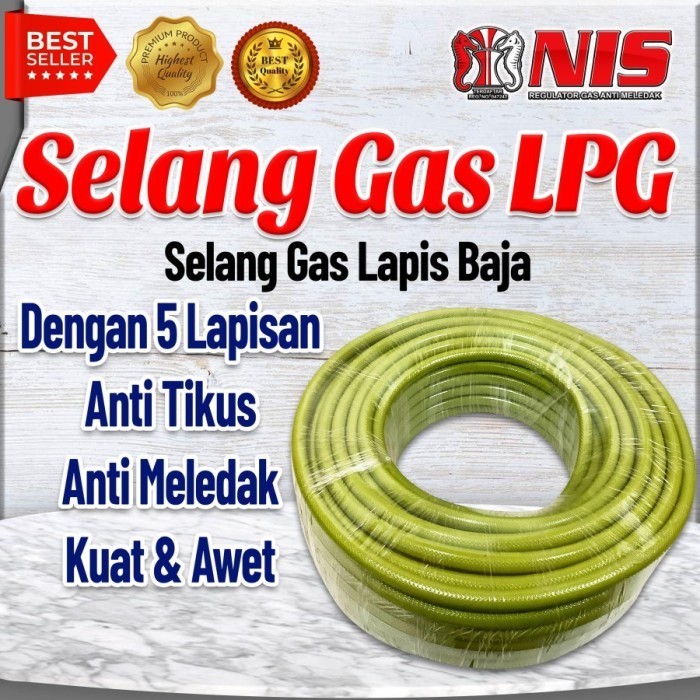 #####] Selang Gas LPG Meteran NIS/Selang Elpiji/Selang Kompor 5 LAPISAN