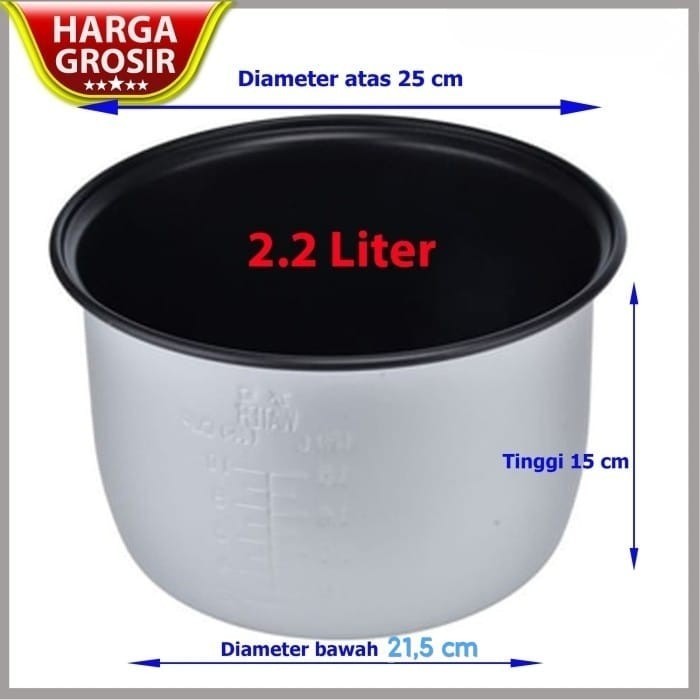 ] Panci Rice Cooker / Magic Com Miyako 2,2 Liter
