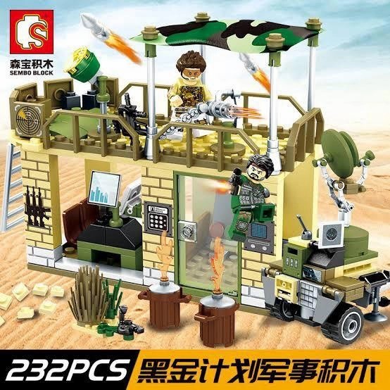SEMBO BLOCK BRICK GOLD EAGLES COMMANDO MILITARY SERIES 11676