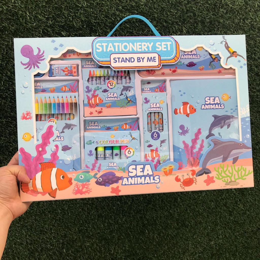 

[Baby](Ktps.5)Kotak Sil Sett / Study Set Stationery Set Alat Tulis Sekolah Anak Set Atk Motif