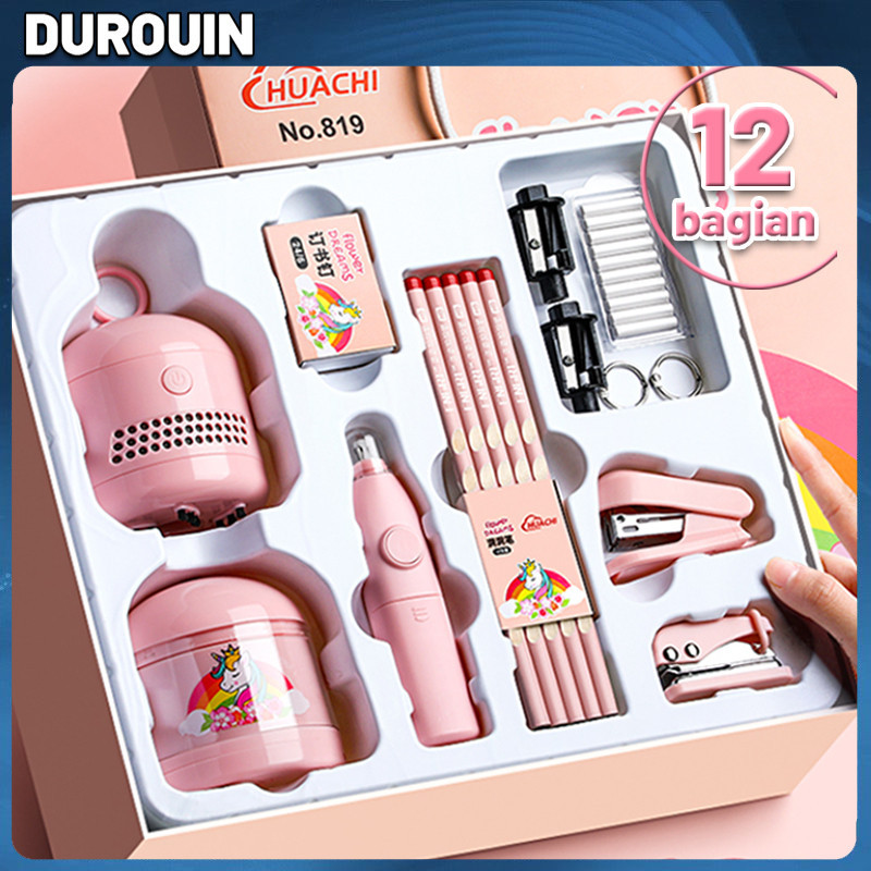 

Durouin-Set Alat Tulis / Kotak Sil Set Alat Tulis / Stationery Set Anak / Stationery Set 12