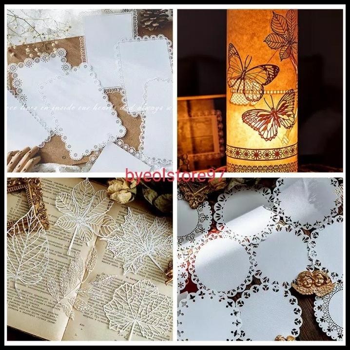 

BEST DEAL KERTAS MEMO MOTIF LACE HOLLOW UNTUK DEKORASI JURNAL !!!
