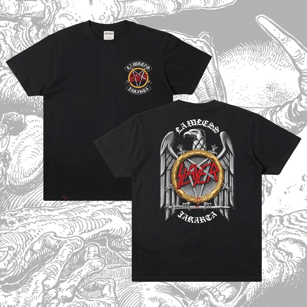 Sale Kaos Lawless Lj X Slayer Silver Eagle Ss Black