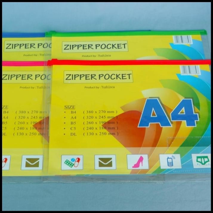 

TERMURAH ZIPPER POCKET A4 !