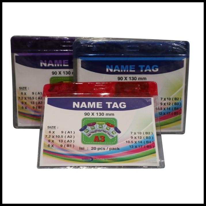 

TERMURAH NAME TAG WARNA A3 /CARD CASE/NAME TAG HOLDER/ID CARD/MIKA KARTU NAMA !!!