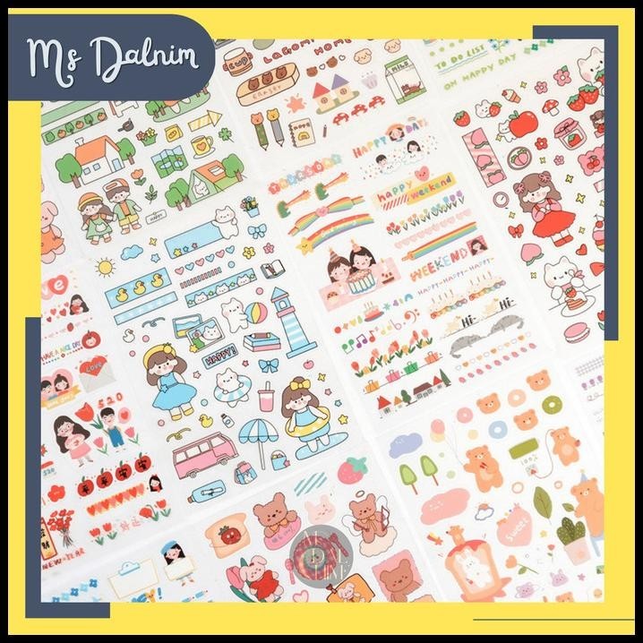 

HOT DEAL STIKER HAPPY CUTE GIRL DECO SCRAPBOOK PHOTOCARD KOREA 6 LEMBAR ST94 !!