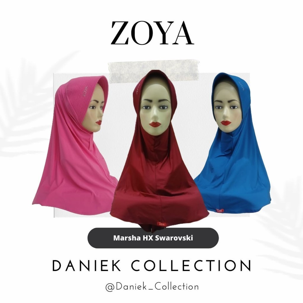 Zoya Kerudung Dewasa Bergo Hijab Jilbab Instan Marsha Hx Casual Swarovski