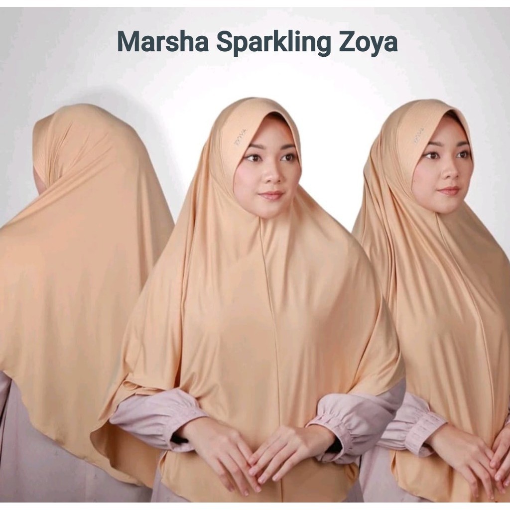 Zoya Kerudung Dewasa Syari Bergo Jilbab Instan Marsha Sparkling Zoya