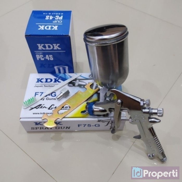KDK F75G Spray Gun 400ml Tabung Atas Kompresor Semprotan Semprot Cat