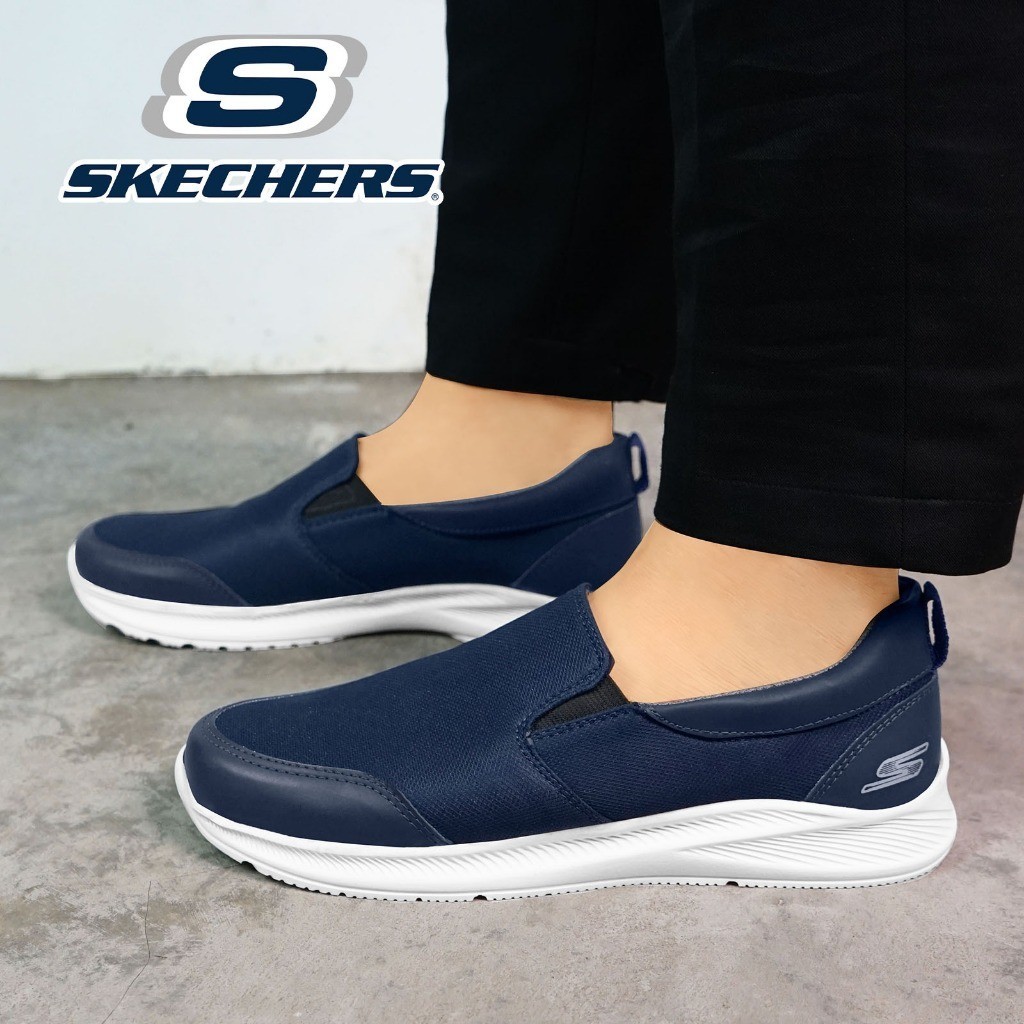 Sepatu Pantofel Pria // SNEAKERS SLIP ON SKECHERS TERBARU PRIA WANITA KASUAL UNTUK KERJA PESTA