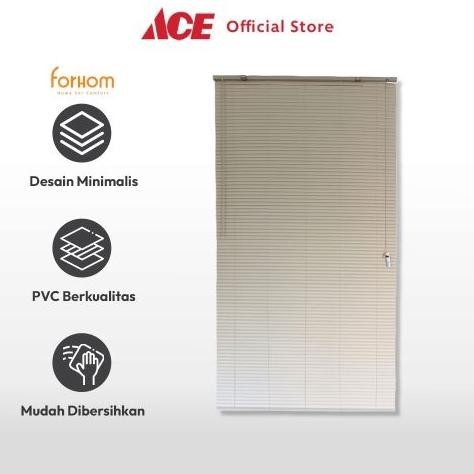 [PROMO] Ace Forhom 120X220 cm Venetian Blind - Krem Malt Tirai Penutup Jendela Kerai Hordeng Penghal