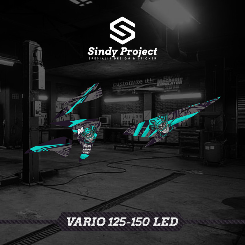 Striping Sticker Stiker Motor VARIO 125-150 LED OLD LAMA kode 003
